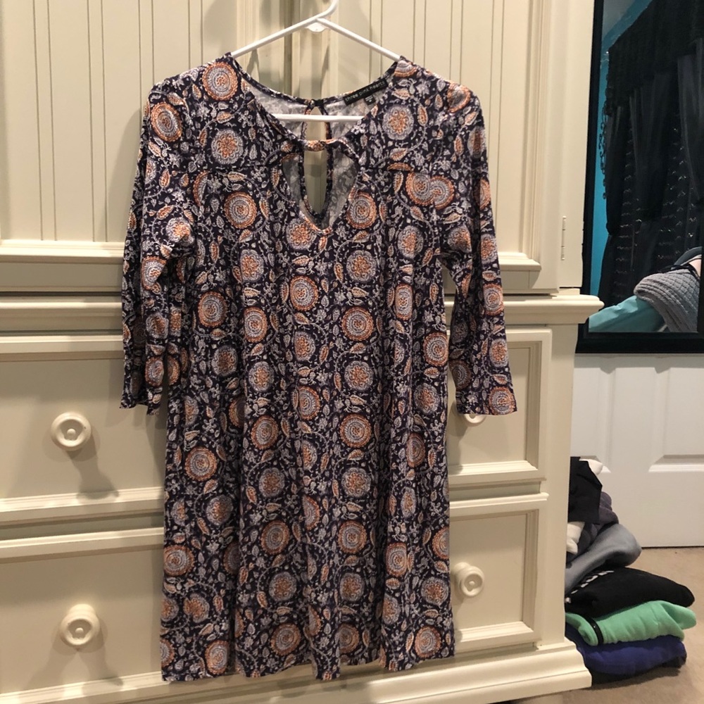 Bohemian Quarter-Sleeve Dress